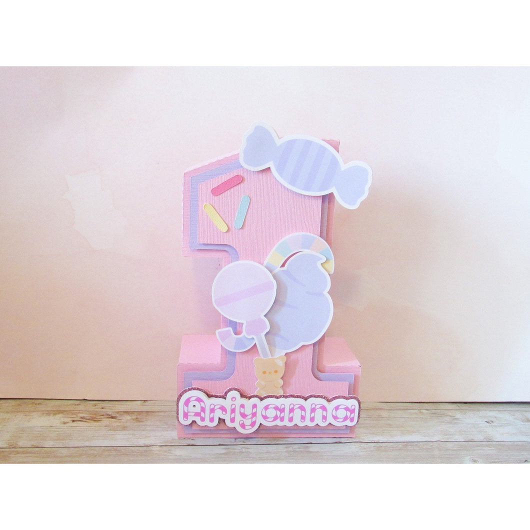 Pastel Candyland 3D Number